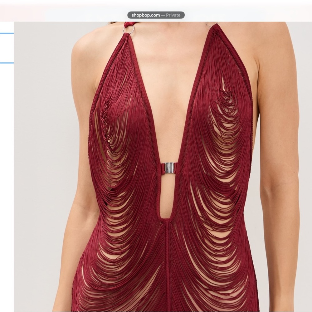 Burgundy Fringe Slip- NWT - Picture 4 of 6
